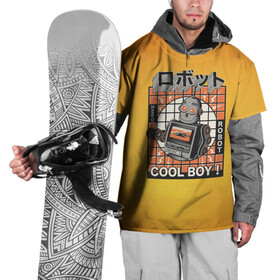 Накидка на куртку 3D с принтом Ретро робот cool boy в Петрозаводске, 100% полиэстер |  | cool boy | кассета | кассетный робот | классный парень | парень | ретро | робот | электроника