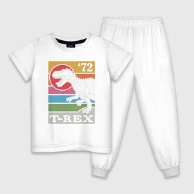 Детская пижама хлопок с принтом T-rex Dino 72 в Петрозаводске, 100% хлопок |  брюки и футболка прямого кроя, без карманов, на брюках мягкая резинка на поясе и по низу штанин
 | dino | rex | roar | t rex | дино | динозавр | динозавры