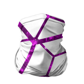 Бандана-труба 3D с принтом Hexagon в Петрозаводске, 100% полиэстер, ткань с особыми свойствами — Activecool | плотность 150‒180 г/м2; хорошо тянется, но сохраняет форму | hexagon | lines | purple | violet | линии | фиолетовый многоугольник | шестиугольник
