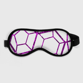 Маска для сна 3D с принтом Hexagon в Петрозаводске, внешний слой — 100% полиэфир, внутренний слой — 100% хлопок, между ними — поролон |  | hexagon | lines | purple | violet | линии | фиолетовый многоугольник | шестиугольник