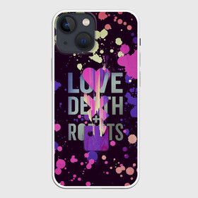 Чехол для iPhone 13 mini с принтом Love, Death and Robots в Петрозаводске,  |  | cartoon | death | fantasy | heavy | horror | metal | miller | netflix | robots | tim | witness | любовь | миллер | мультфильм | робот | роботы | тим | ужасы | фэнтези