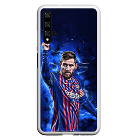 Чехол для Honor 20 с принтом Lionel Messi | Barcelona | 10 в Петрозаводске, Силикон | Область печати: задняя сторона чехла, без боковых панелей | 10 | argentina | barcelona | fc | fifa | footbal | leo | lionel | messi | soccer | аргентина | барселона | лео | лига | лионель | месси | мяч | мячик | поле | спорт | форма | футбол | футболист | футбольная | футбольный | чемпион