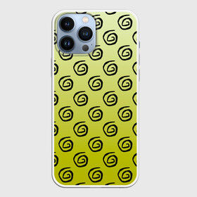 Чехол для iPhone 13 Pro Max с принтом узор спиральки на желтом фоне в Петрозаводске,  |  | геометрия | градиент | желтый фон | загогулины | закарлючки | закорлючки | лето | солнце | спираль | спиральки | тренд | узор