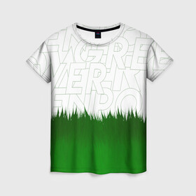 Женская футболка 3D с принтом GREEN POWER в Петрозаводске, 100% полиэфир ( синтетическое хлопкоподобное полотно) | прямой крой, круглый вырез горловины, длина до линии бедер | eco | green peace | nature | vegan | вегетарианство | гринпис | зеленая сила | летний | натуральный | природа | свежий | тренд | эко | экология | яркий