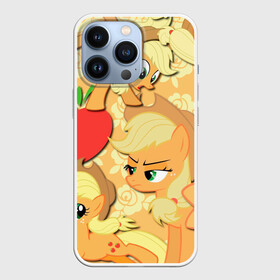 Чехол для iPhone 13 Pro с принтом Applejack pattern в Петрозаводске,  |  | my little pony | дружба это чудо | единорог | единороги | май литл пони | мульт | мультфильм