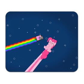 Коврик для мышки прямоугольный с принтом Nyan cat x Pony в Петрозаводске, натуральный каучук | размер 230 х 185 мм; запечатка лицевой стороны | my little pony | nyan cat | дружба это чудо | единорог | единороги | май литл пони | мульт | мультфильм | нян кэт