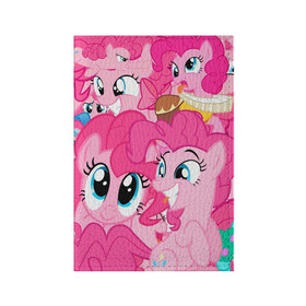 Обложка для паспорта матовая кожа с принтом Pinkie Pie pattern в Петрозаводске, натуральная матовая кожа | размер 19,3 х 13,7 см; прозрачные пластиковые крепления | my little pony | дружба это чудо | единорог | единороги | май литл пони | мульт | мультфильм