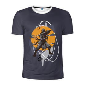 Мужская футболка 3D спортивная с принтом Ниндзя в Петрозаводске, 100% полиэстер с улучшенными характеристиками | приталенный силуэт, круглая горловина, широкие плечи, сужается к линии бедра | Тематика изображения на принте: ninja | боевые искусства | ниндзюцу | ниндзя | отважные | синоби но моно