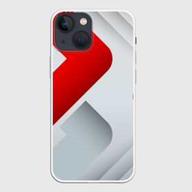 Чехол для iPhone 13 mini с принтом 3D SPORT STYLE RED  WHITE в Петрозаводске,  |  | 3d | 3д | sport | абстракция | линии | паттерн | соты | спортивный стиль | текстуры