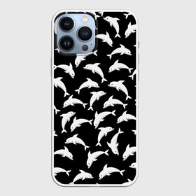 Чехол для iPhone 13 Pro Max с принтом Дельфиновый фон | Dolphin в Петрозаводске,  |  | dolphin | дельфин | дельфиновый фон | дельфины | косатка | морской житель | пляжная
