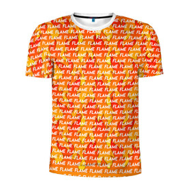 Мужская футболка 3D спортивная с принтом РЫЖЕЕ ПЛАМЯ | GINGER FLAME  в Петрозаводске, 100% полиэстер с улучшенными характеристиками | приталенный силуэт, круглая горловина, широкие плечи, сужается к линии бедра | fire | горячий | желтый | красный | летний | огонь | пожар | стиль | теплый | тренд | языки пламени | яркий