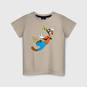 Детская футболка хлопок с принтом Гуфи в Петрозаводске, 100% хлопок | круглый вырез горловины, полуприлегающий силуэт, длина до линии бедер | disney | goofy | goofy the dog | vdzabma | гуфи | дисней | пес гуфи
