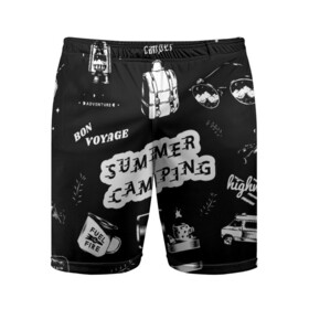 Мужские шорты спортивные с принтом Summer Camping в Петрозаводске,  |  | summer
camping