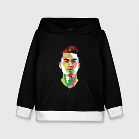 Детская толстовка 3D с принтом Paulo Dybala Pop Art в Петрозаводске, 100% полиэстер | двухслойный капюшон со шнурком для регулировки, мягкие манжеты на рукавах и по низу толстовки, спереди карман-кенгуру с мягким внутренним слоем | art | champion | dybala | football | form | institute | juventus | palermo | paulo | player | pop | soccer | uniform | дибала | институто | легенда | палермо | пауло | форма | футбол | футбола | футболист | чемпион | ювентус