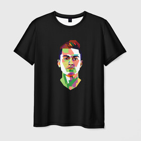 Мужская футболка 3D с принтом Paulo Dybala Pop Art в Петрозаводске, 100% полиэфир | прямой крой, круглый вырез горловины, длина до линии бедер | art | champion | dybala | football | form | institute | juventus | palermo | paulo | player | pop | soccer | uniform | дибала | институто | легенда | палермо | пауло | форма | футбол | футбола | футболист | чемпион | ювентус