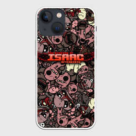 Чехол для iPhone 13 mini с принтом Binding of Isaac Stickerbomb в Петрозаводске,  |  | afterbirth | art | boss | game | gaming | pattern | roguelike | rpg | steam | stickerbombing | the binding of isaac | арт | графика | жертвоприношение исаака | игра | изаак | иллюстрация | паттерн | рисунки | рисунок | рогалик | стикербомбин