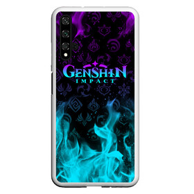 Чехол для Honor 20 с принтом GENSHIN IMPACT НЕОНОВЫЙ ОГОНЬ в Петрозаводске, Силикон | Область печати: задняя сторона чехла, без боковых панелей | amber | anime | genshin impact | girl | jean | lisa | paimon | xiao | zelda | анемо | аниме | геншен импакт | геншин импакт | геншин эмпакт | геншинимпакт | девушка | игры | кли | лиза | паймон | пеймон | персонажи | сяо | тян