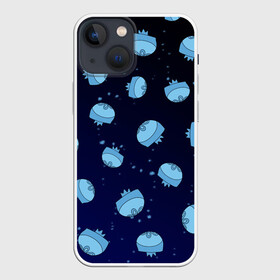 Чехол для iPhone 13 mini с принтом Медузы в океане в Петрозаводске,  |  | animals | fish | ocean | sea | summer | бездна | вода | глубина | животные | звери | лето | медуза | море | морские жители | мультяшный | океан | под водой | подводный мир | природа | рыбка | рыбы | узор | фауна | фэнте