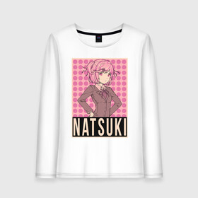 Женский лонгслив хлопок с принтом Natsuki в Петрозаводске, 100% хлопок |  | anime | game | games | monika | natsuki | sayori | yuri | аниме | визуальный роман | доки доки | игра | игры | литературный клуб | моника | нацуки | саёри | юри