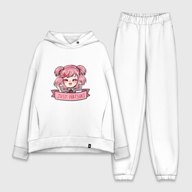 Женский костюм хлопок Oversize с принтом Sweet Natsuki в Петрозаводске,  |  | anime | game | games | monika | natsuki | sayori | yuri | аниме | визуальный роман | доки доки | игра | игры | литературный клуб | моника | нацуки | саёри | юри