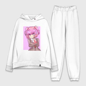 Женский костюм хлопок Oversize с принтом Angry Natsuki в Петрозаводске,  |  | anime | game | games | monika | natsuki | sayori | yuri | аниме | визуальный роман | доки доки | игра | игры | литературный клуб | моника | нацуки | саёри | юри