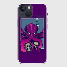 Чехол для iPhone 13 mini с принтом Ктулху в Петрозаводске,  |  | кракен | ктулху | монстр | морской монстр | осьминог | чудище | чудовище