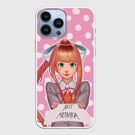 Чехол для iPhone 13 Pro Max с принтом Monika Pop Art в Петрозаводске,  |  | Тематика изображения на принте: anime | game | games | monika | natsuki | sayori | yuri | аниме | визуальный роман | доки доки | игра | игры | литературный клуб | моника | нацуки | саёри | юри