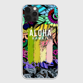 Чехол для iPhone 12 Pro Max с принтом АЛОХА ГАВАЙИ | ALOHA HAWAII в Петрозаводске, Силикон |  | Тематика изображения на принте: aloha | hawaii | гаваи | гаваии | гавайи | доски | лето | море | паттерн | серфинг | текстура | цветы
