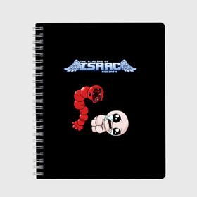 Тетрадь с принтом The Binding of Isaac, monster в Петрозаводске, 100% бумага | 48 листов, плотность листов — 60 г/м2, плотность картонной обложки — 250 г/м2. Листы скреплены сбоку удобной пружинной спиралью. Уголки страниц и обложки скругленные. Цвет линий — светло-серый
 | the binding of isaac | айзек | аркады | жертвоприношение айзека | жертвоприношение исаака | исаак | логотипы игр | монстры | персонажи игр