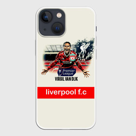 Чехол для iPhone 13 mini с принтом Вирджил ван Дейк YNWA в Петрозаводске,  |  | virgil van dijk | ynwa | you’ll never walk alone | вирджил ван дейк | защитник | ливер | ливерпуль | ты никогда не будешь один | футбол