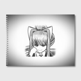 Альбом для рисования с принтом Doki Doki Literature Club в Петрозаводске, 100% бумага
 | матовая бумага, плотность 200 мг. | anime | doki doki literature club | monika | natsuki | sayori | yuri | аниме | доки доки | доки доки литературный клуб | моника | нацуки | саёри | юри