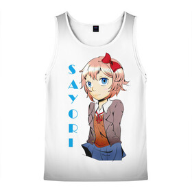 Мужская майка 3D с принтом Doki Doki SAYORI в Петрозаводске, 100% полиэстер | круглая горловина, приталенный силуэт, длина до линии бедра. Пройма и горловина окантованы тонкой бейкой | anime | doki doki literature club | monika | natsuki | sayori | yuri | аниме | доки доки | доки доки литературный клуб | моника | нацуки | саёри | юри