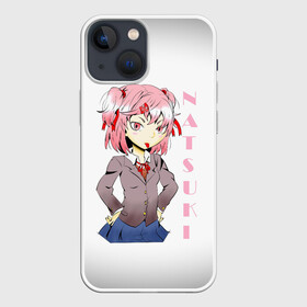 Чехол для iPhone 13 mini с принтом Doki Doki NATSUKI в Петрозаводске,  |  | anime | doki doki literature club | monika | natsuki | sayori | yuri | аниме | доки доки | доки доки литературный клуб | моника | нацуки | саёри | юри