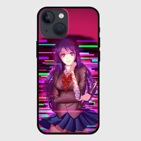 Чехол для iPhone 13 mini с принтом Literature Club Юри (Yuri) в Петрозаводске,  |  | Тематика изображения на принте: anime | doki doki literature club | monika | natsuki | sayori | yuri | аниме | доки доки | доки доки литературный клуб | моника | нацуки | саёри | юри