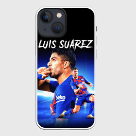 Чехол для iPhone 13 mini с принтом LUIS SUAREZ   ЛУИС СУАРЕС в Петрозаводске,  |  | Тематика изображения на принте: barcelona | football | luis suarez | sport | uefa | барселона | луис суарес | спорт | уефа. | футбол