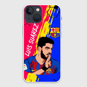 Чехол для iPhone 13 mini с принтом ЛУИС СУАРЕС   БАРСЕЛОНА в Петрозаводске,  |  | barcelona | football | luis suarez | sport | uefa | барселона | луис суарес | спорт | уефа. | футбол