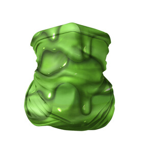 Бандана-труба 3D с принтом Green Slime в Петрозаводске, 100% полиэстер, ткань с особыми свойствами — Activecool | плотность 150‒180 г/м2; хорошо тянется, но сохраняет форму | Тематика изображения на принте: drips | green | slime | желе | зелёный | слайм