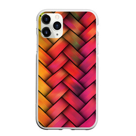 Чехол для iPhone 11 Pro матовый с принтом Colorful weave в Петрозаводске, Силикон |  | colorful | texture | twist | weave | красочный | плетенка | текстура