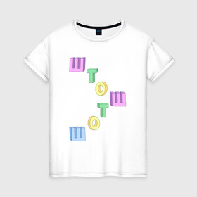 Женская футболка хлопок с принтом штотштош в Петрозаводске, 100% хлопок | прямой крой, круглый вырез горловины, длина до линии бедер, слегка спущенное плечо | кот | меме | прикол | штош | юмор
