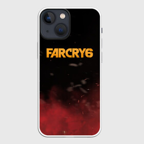 Чехол для iPhone 13 mini с принтом Far Cry 6 в Петрозаводске,  |  | far cry 6 | дым | игра | лого | надпись | частицы