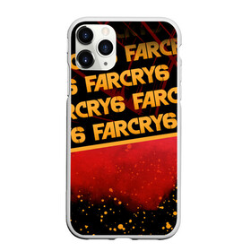 Чехол для iPhone 11 Pro матовый с принтом Far Cry 6 в Петрозаводске, Силикон |  | far cry 6 | дым | игра | капли | лого | надпись | частицы