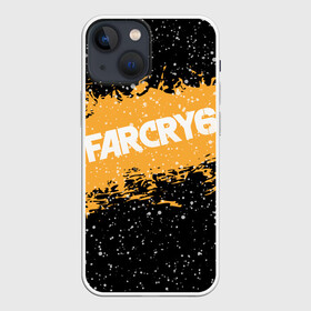 Чехол для iPhone 13 mini с принтом Far Cry 6 в Петрозаводске,  |  | far cry 6 | игра | капли | лого | надпись | снег | частицы