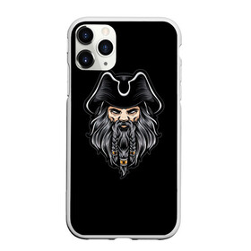 Чехол для iPhone 11 Pro Max матовый с принтом Морской Капитан Чёрная Борода в Петрозаводске, Силикон |  | грабитель | злодей | капитан | пират | пираты | разбойник