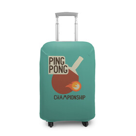 Чехол для чемодана 3D с принтом ping-pong в Петрозаводске, 86% полиэфир, 14% спандекс | двустороннее нанесение принта, прорези для ручек и колес | ping pong | sport | tennis | настольный теннис | пинг понг | ракетка | спорт | теннис