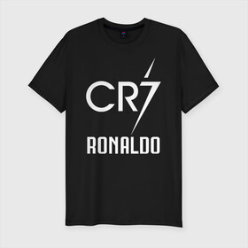 Мужская футболка хлопок Slim с принтом CR7 Cristiano Ronaldo logo в Петрозаводске, 92% хлопок, 8% лайкра | приталенный силуэт, круглый вырез ворота, длина до линии бедра, короткий рукав | Тематика изображения на принте: 7 | champion | cr7 | cristiano ronaldo | fifa | football | football club | juventus | soccer | uefa | игра | криштиану роналду | лига чемпионов | реал мадрид | сборная португалии | спорт | уефа | фифа | фк | футбол | футболь