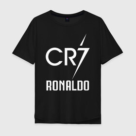 Мужская футболка хлопок Oversize с принтом CR7 Cristiano Ronaldo logo в Петрозаводске, 100% хлопок | свободный крой, круглый ворот, “спинка” длиннее передней части | 7 | champion | cr7 | cristiano ronaldo | fifa | football | football club | juventus | soccer | uefa | игра | криштиану роналду | лига чемпионов | реал мадрид | сборная португалии | спорт | уефа | фифа | фк | футбол | футболь