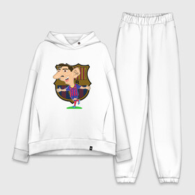 Женский костюм хлопок Oversize с принтом Funny Messi в Петрозаводске,  |  | argentina | barca | barcelona | football | lionel | messi | spain | sport | аргентина | барса | барселона | гол | золотой мяч | игрок | испания | камп ноу | лионель | месси | мяч | спорт | тренер | футбол | чемпион |