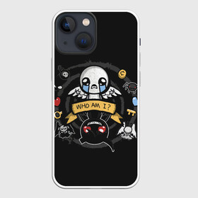 Чехол для iPhone 13 mini с принтом Who am i в Петрозаводске,  |  | binding | game | games | hell | isaac | the binding of isaac | ад | жертвоприношение исаака | игра | игры | исаак