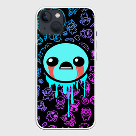 Чехол для iPhone 13 с принтом Blue Isaac в Петрозаводске,  |  | binding | game | games | hell | isaac | the binding of isaac | ад | жертвоприношение исаака | игра | игры | исаак