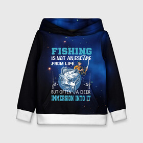 Детская толстовка 3D с принтом FISHING PLANET Рыбалка в Петрозаводске, 100% полиэстер | двухслойный капюшон со шнурком для регулировки, мягкие манжеты на рукавах и по низу толстовки, спереди карман-кенгуру с мягким внутренним слоем | fish | карп | лето | отдых | поклев | рыба | рыбалка | рыболов | спиннинг | удилище | удочка